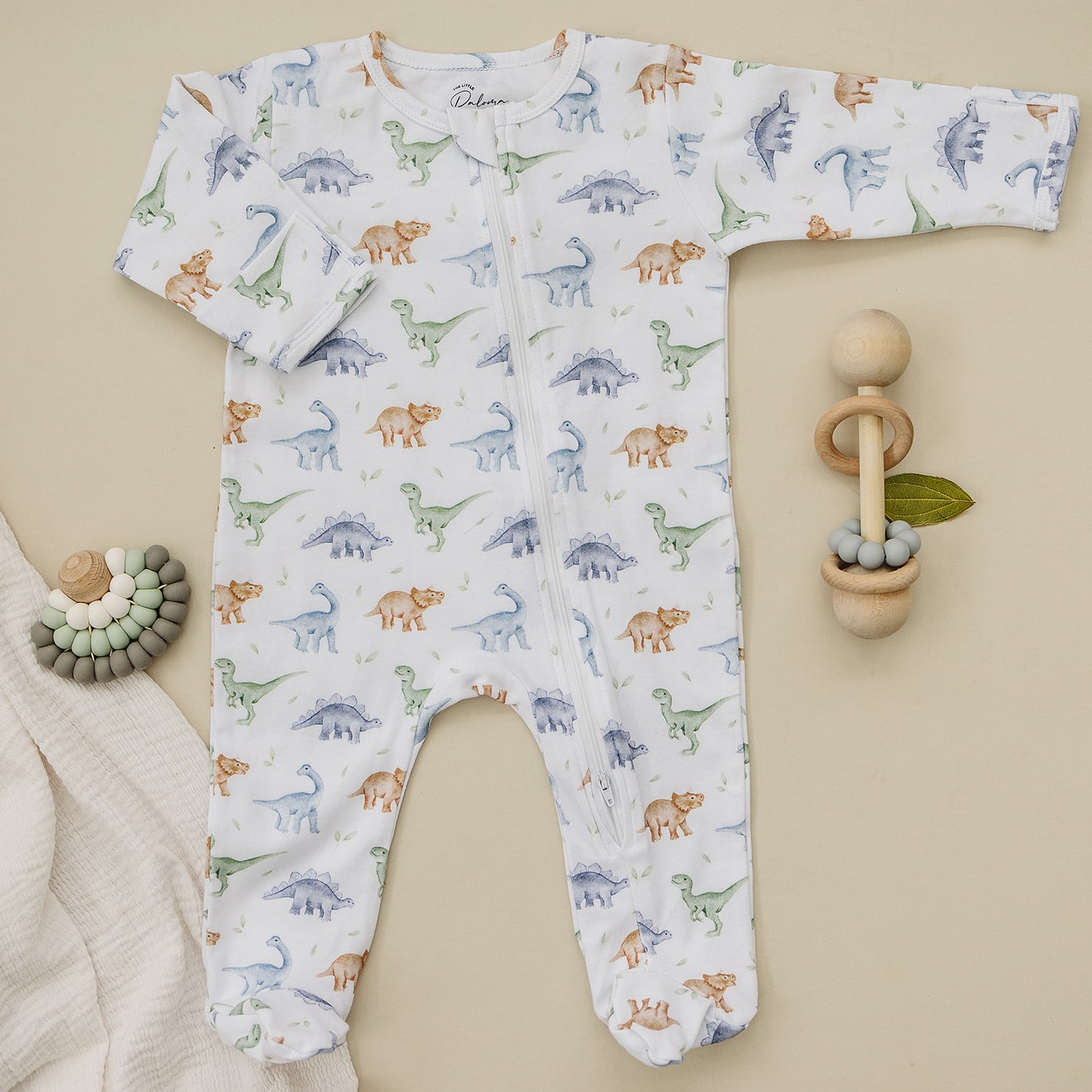 Dino zipper sleepsuit