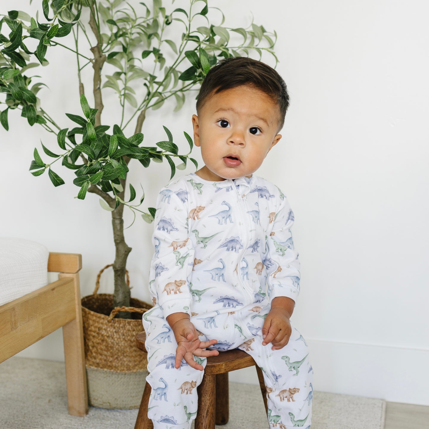 Dino zipper sleepsuit